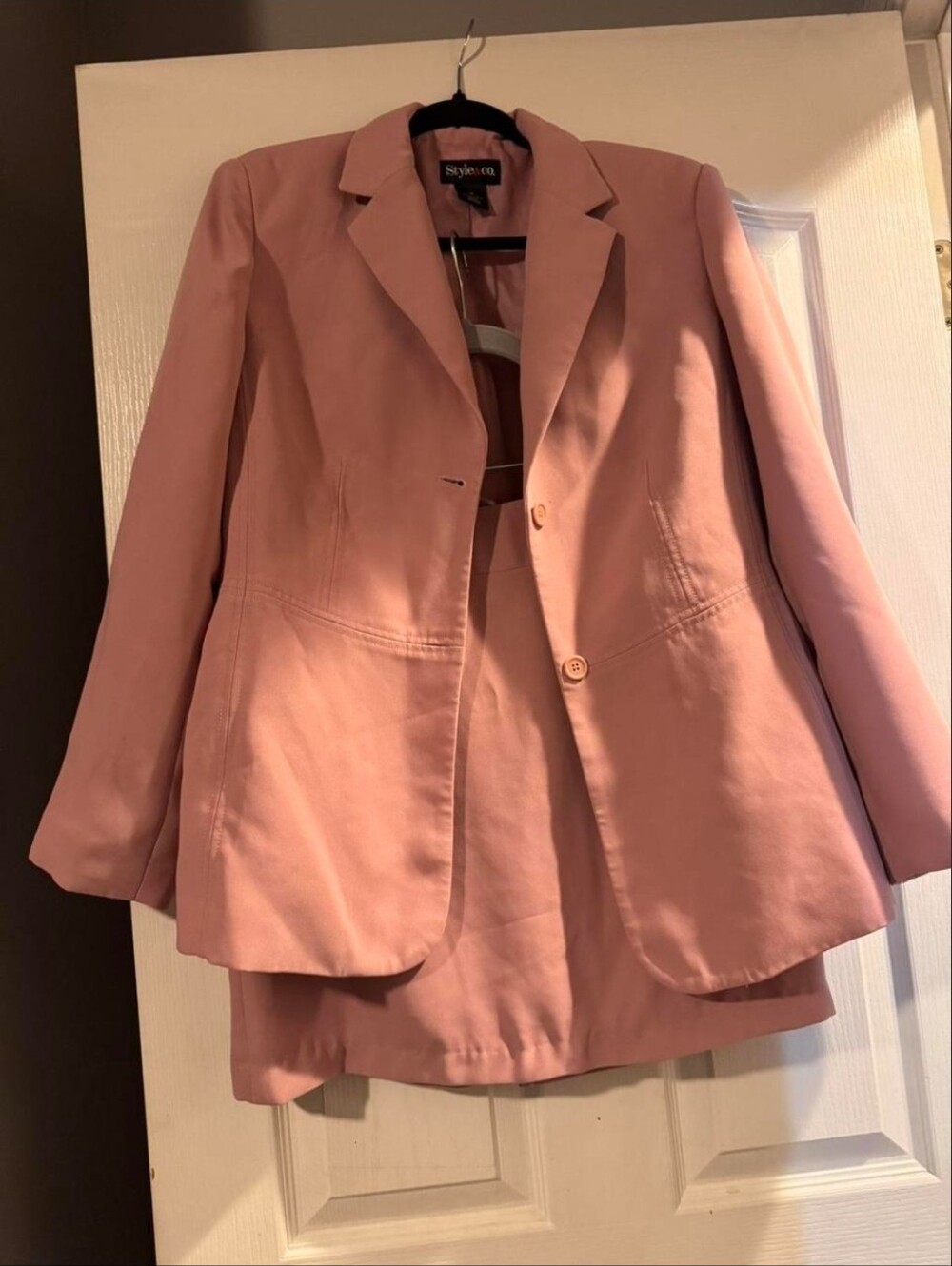 Pink Women's Blazer Jacket & Skirt